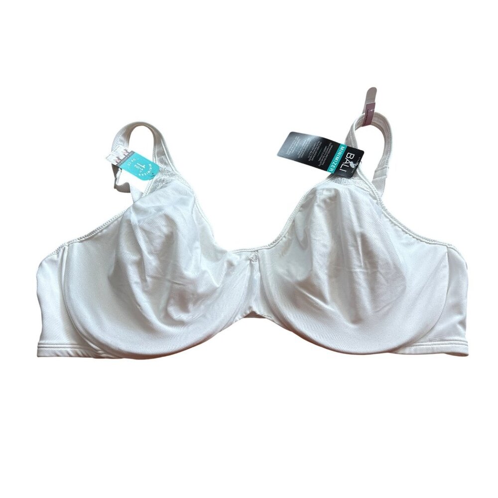 Bali Womens White Minimizer Bra D42 With Comfort Straps & Silky Smooth Lining St